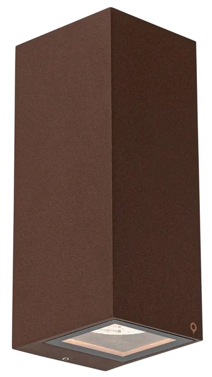 Priemyselná nástenná lampa hrdzavohnedá 2-svetlá AR70 IP54 - Baleno