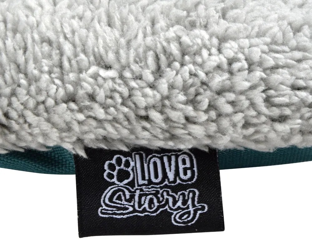 Modrý cestovný pelech pre psa s baránkom 80x50 cm Essentiel – Love Story