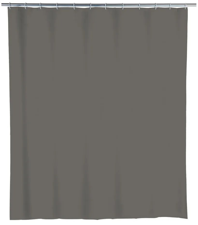 Sivý sprchový záves Wenko Simpler, 180 x 200 cm