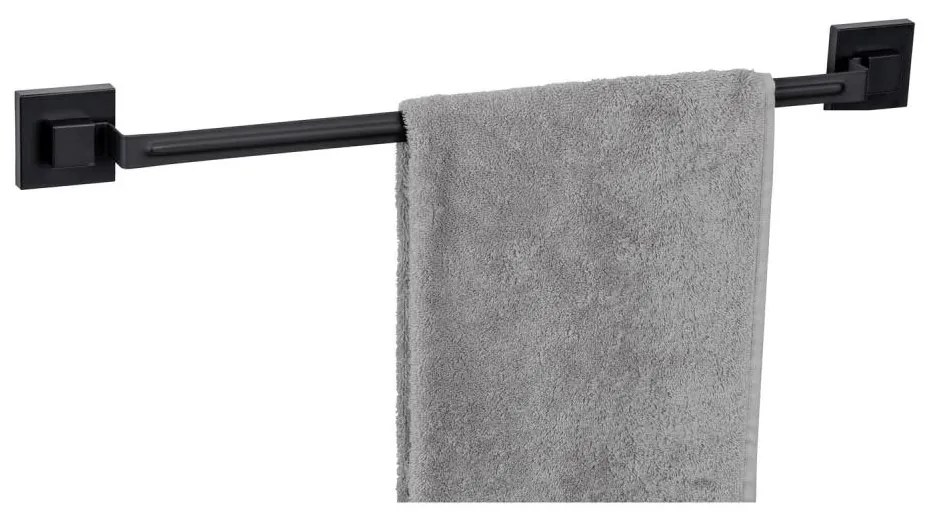 WENKO 71445800 - Tyč na uteráky VACUUM-LOC QUADRO ED 60,5x6 cm čierna
