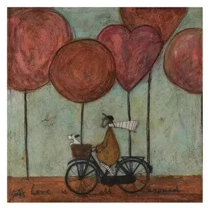 Umelecká tlač Sam Toft - Love is All Around, Sam Toft, (30 x 30 cm)