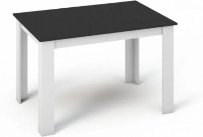 Jídelní stůl, bílá / černá, 120x80, KRAZ 0000149888 Tempo Kondela