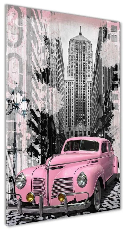 Moderný akrylový fotoobraz Ružové auto pl-oa-70x140-f-71205582