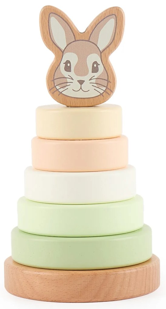 Bieco - Drevená stohovacia veža - králiček Fine