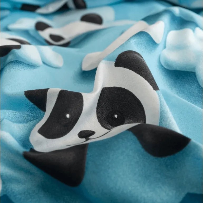 Obliečky z mikrovlákna SKY PANDA modré Rozmer obliečky: 70 x 80 cm | 140 x 200 cm