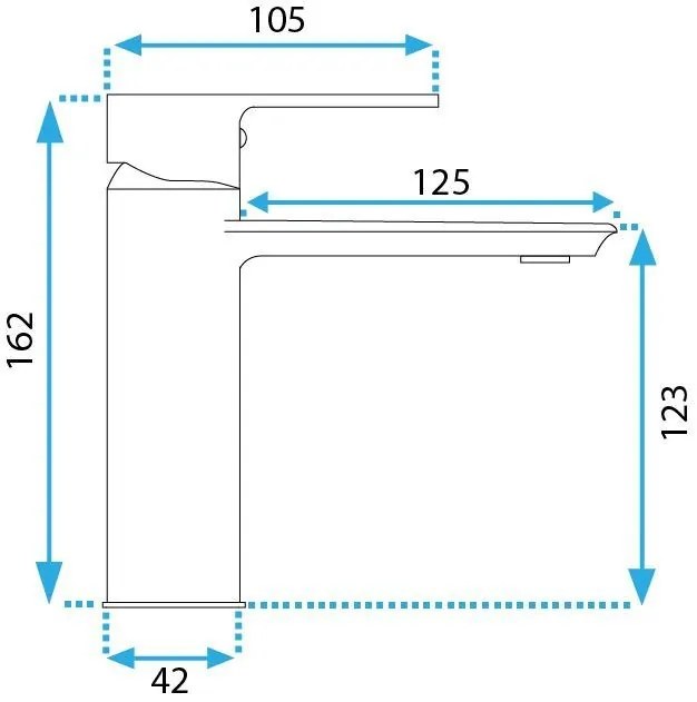 Rea Veneta, umývadlová batéria h-150, zlatá matná, REA-B3010
