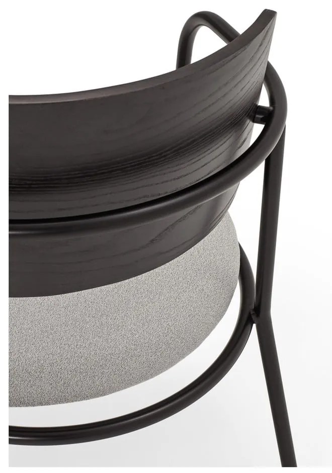 Čierno-sivá jedálenská stolička v dekore jaseňa Eclipse - Teulat