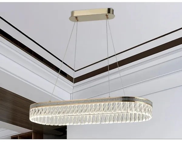 LED stmievateľný krištáľový luster na lanku THALIA LED/50W/230V 3000-6000K + diaľkový ovládač