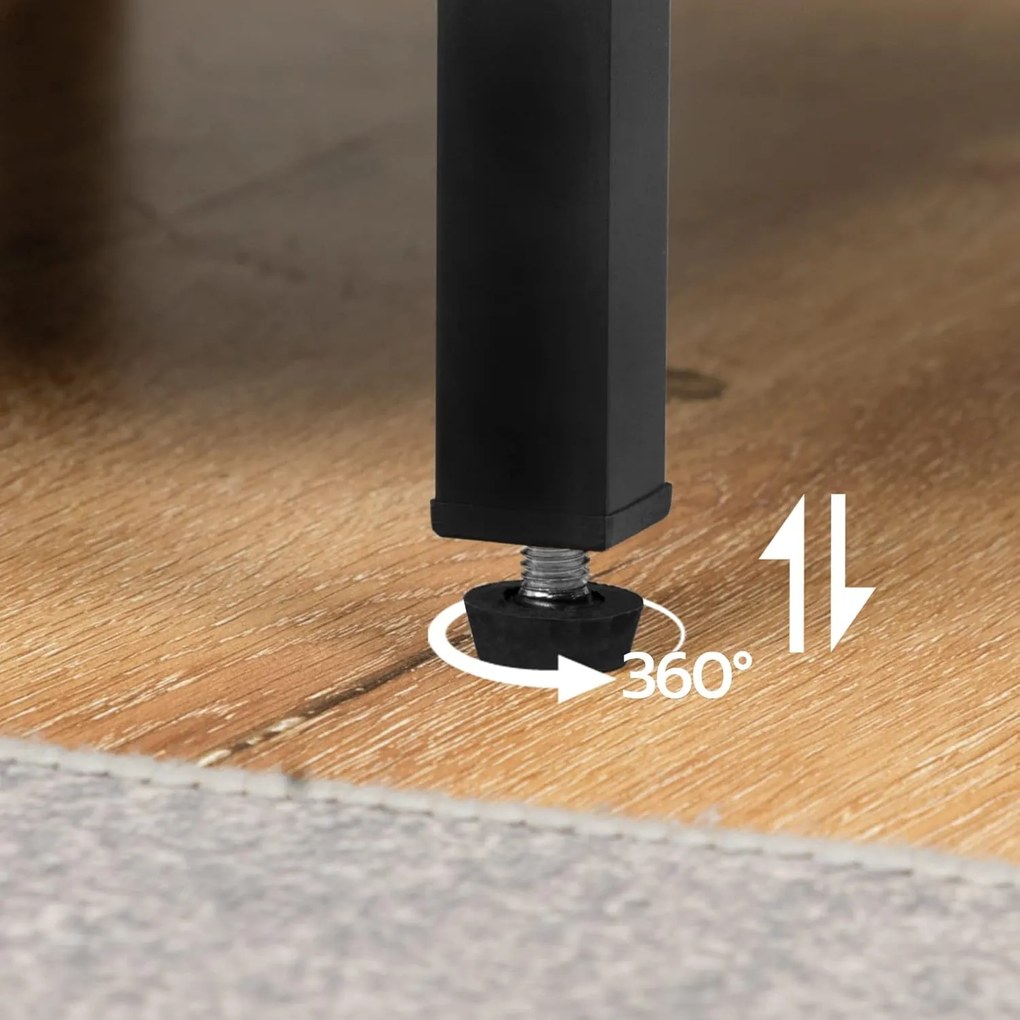 Nočný stolík Vasagle Lejla 30 cm čierny/hnedý