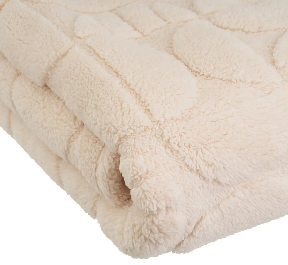 Béžová deka z mikroplyšu 130x160 cm Mid Century – Casa Selección