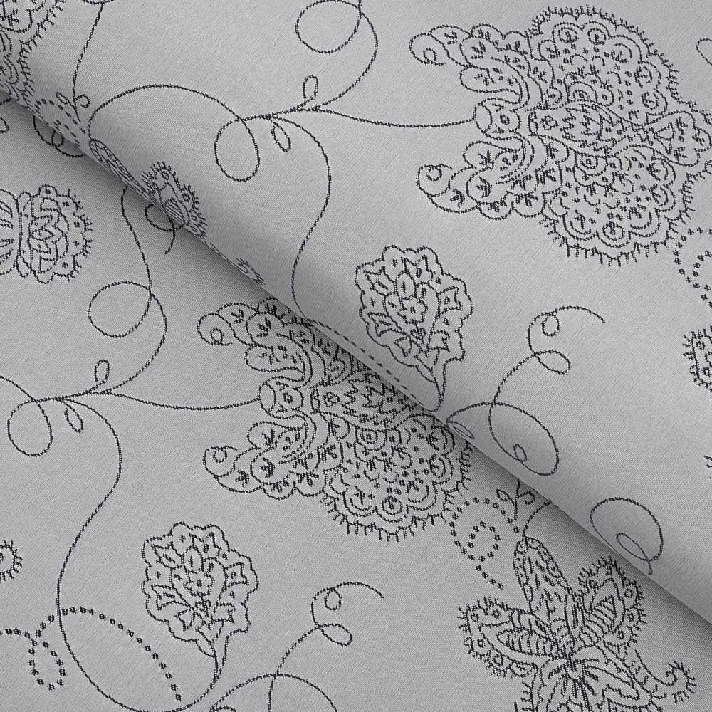 Biante Teflónový štvorcový obrus TF-083 Kvetované ornamenty na sivom 110x110 cm