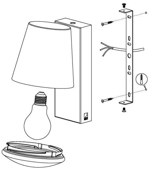 Eglo 97146 - Vonkajšie nástenné svietidlo CALDIERO 1xE27/10W/230V