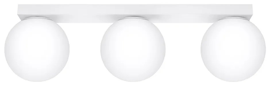 Biele stropné svietidlo so skleneným tienidlom ø 12 cm Umerta – Sollux