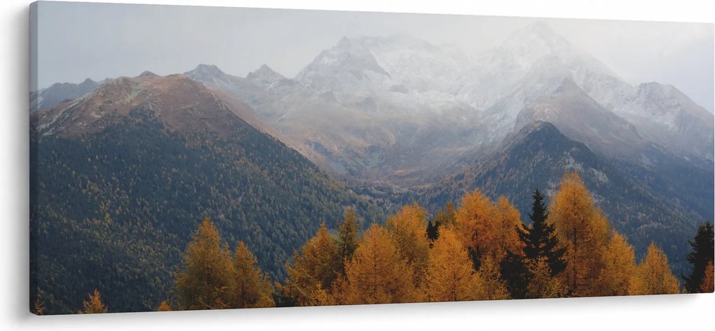 Obraz - Výhľad na hrebene hôr (120x50 cm)