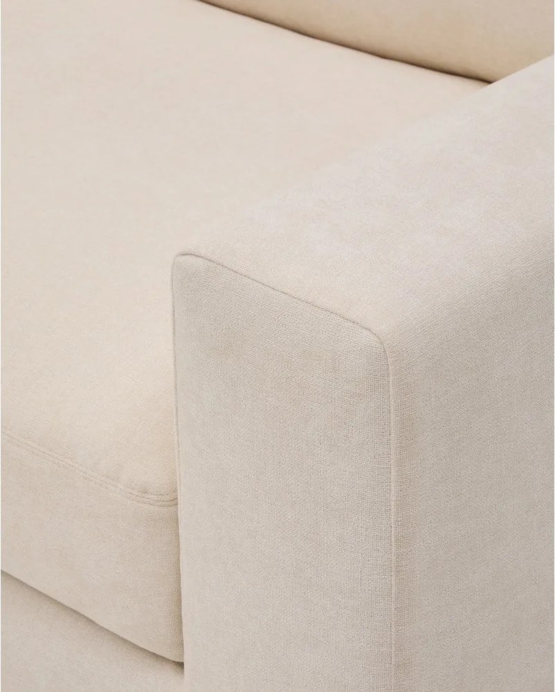 Béžová ženilková rohová pohovka (variabilný roh/do L) Alea – Kave Home