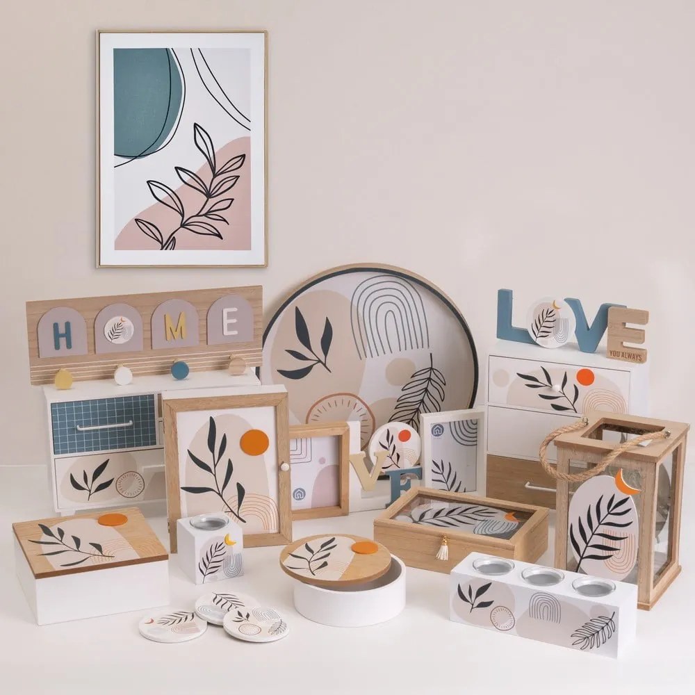 Dekoratívne úložné boxy s vekom v súprave 2 ks ø 20x8,5 cm – Casa Selección