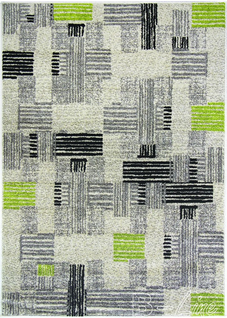 Devos koberce Kusový koberec COSI 78447 Ivory/Green - 120x170 cm