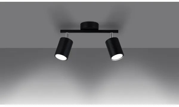 Sollux SL.1127 - Bodové svietidlo LEMMI 2xGU10/40W/230V čierna