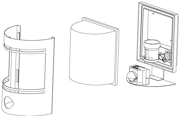 Eglo 99566 - Vonkajšie nástenné svietidlo so senzorom CERNO 1xE27/40W/230V IP44