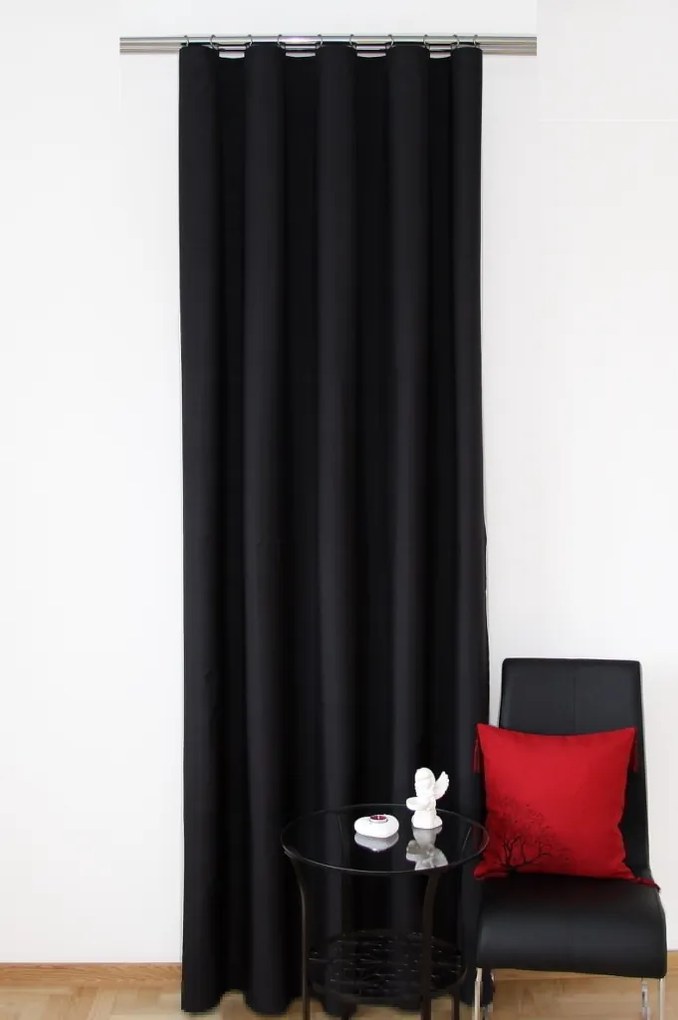 Dekorstudio Jednofarebný záves čierny ZMA1 Dĺžka závesu: 270cm