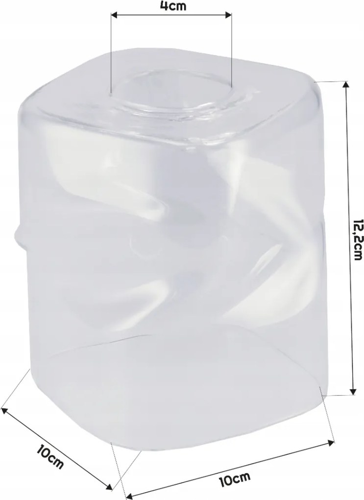 BERGE LED luster závesné stropné svietidlo E27 priehľadný sklenený štvorec