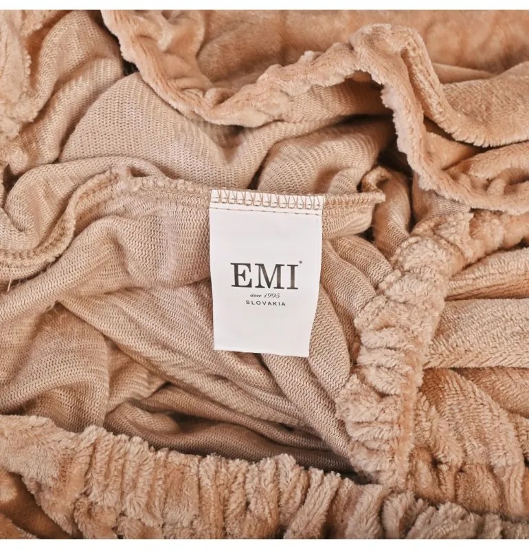 Plachta posteľná z mikroplyšu hnedá EMI, Plachta 180x200