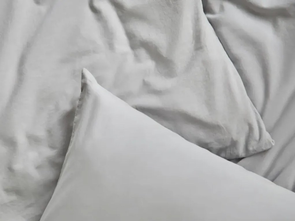 Bavlnené obliečky CALMORA svetlosivé Rozmer obliečky: 2 ks 70 x 90 cm | 200 x 220 cm