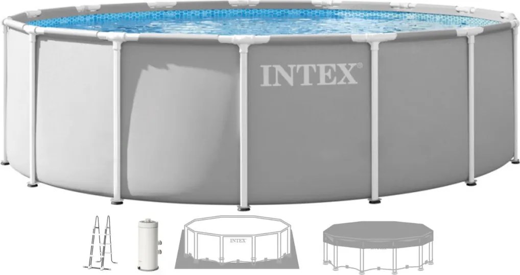 INTEX PRISM FRAME Okrúhly bazén 457 × 122 cm s kartušovou filtráciou 220–240V 26726ND