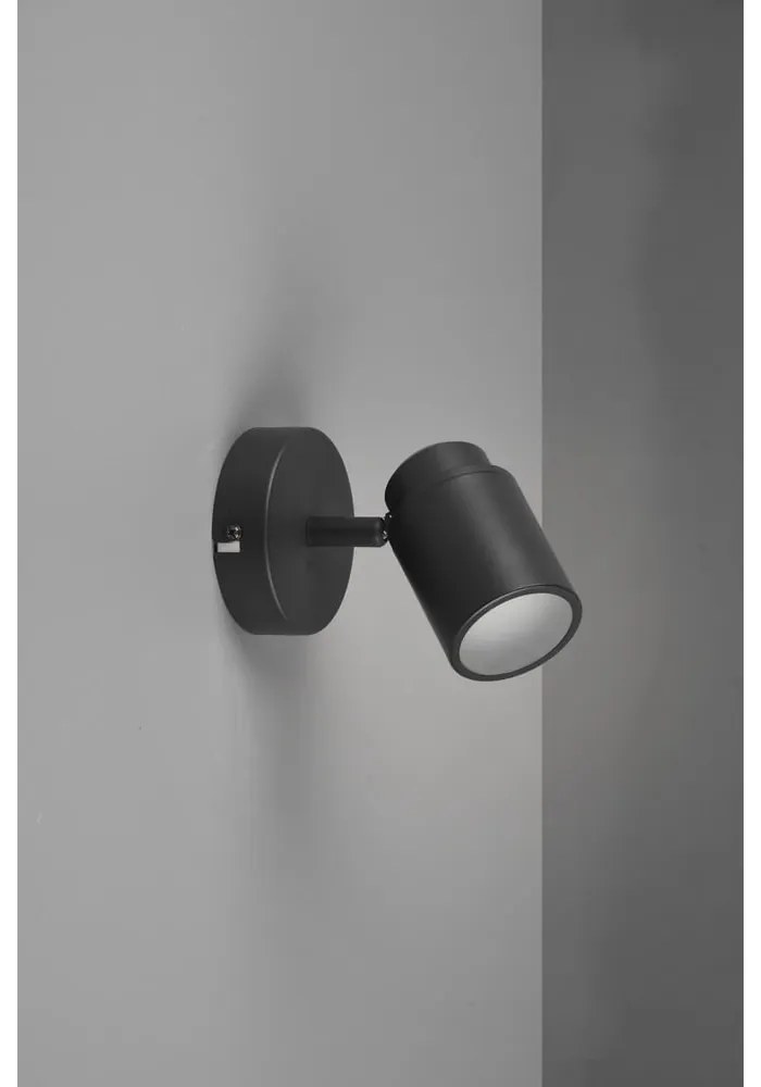 Matne čierne kovové bodové svietidlo 10x9 cm Angelo - Trio