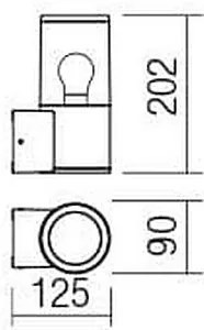 Redo 90047 - Vonkajšie nástenné svietidlo FRED 1xE27/20W/230V IP54