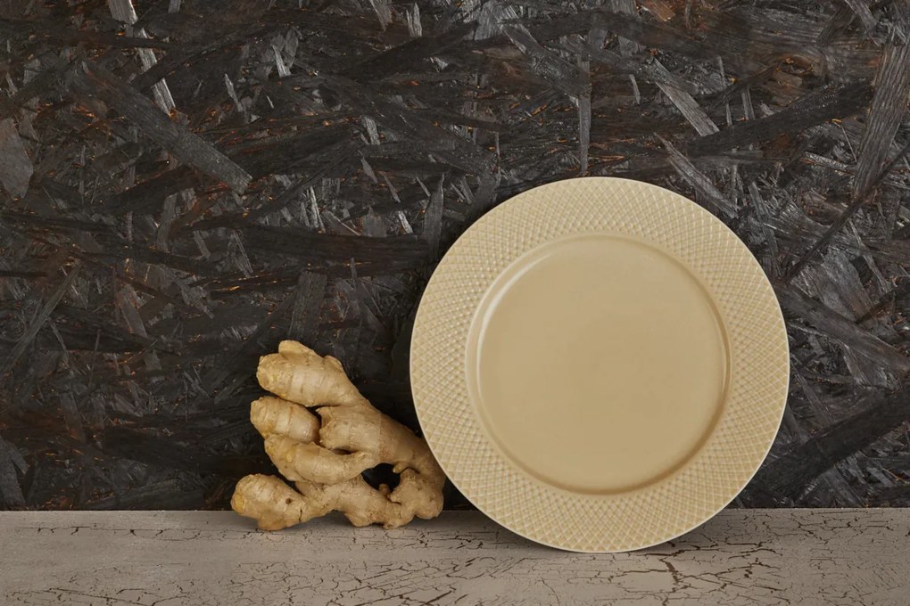 Jedálenský tanier Rhombe Earth 27 cm béžový