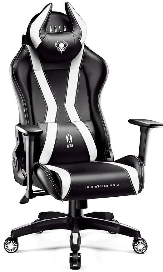 Otočné kreslo Normal Diablo X-Horn 2.0 čierna/biely