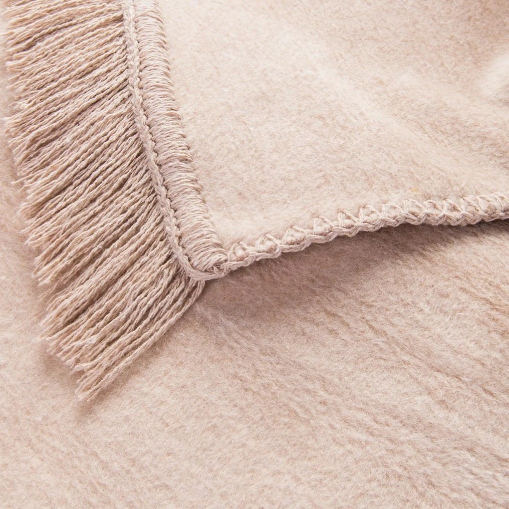 BAVLNENÁ DEKA BAT 200X220 CM SVETLOBÉŽOVÁ