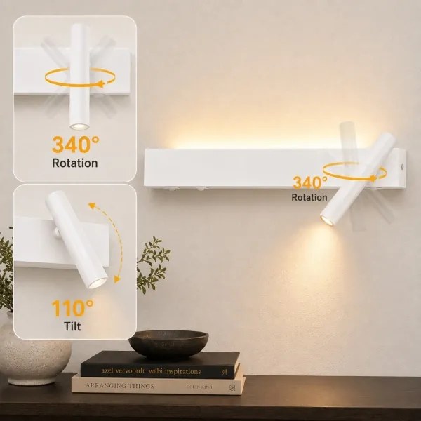 BRILAGI - LED nástenné bodové svietidlo ARLIX LED/3W/230V + LED/7W biela CRI 90