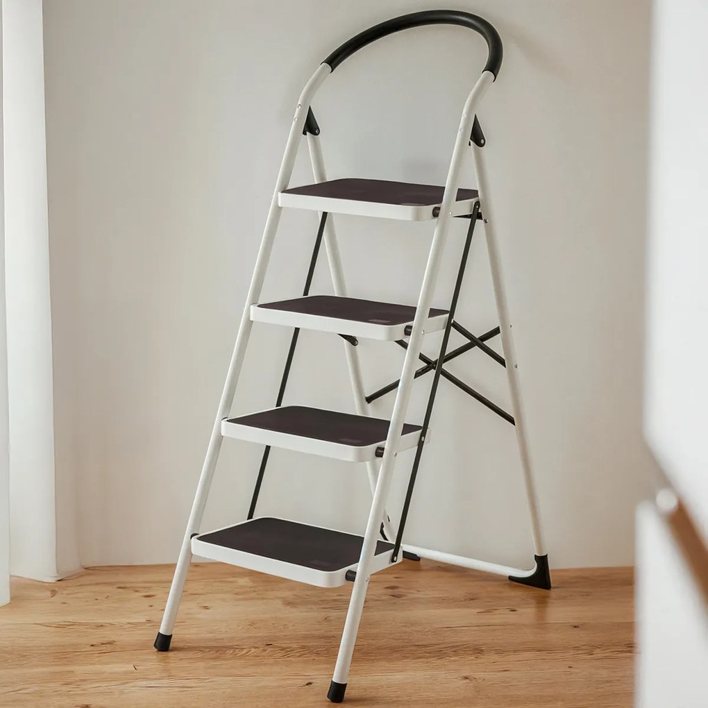 4Home Skladacie oceľové schodíky Steps, 4 stupne, 4 stupne