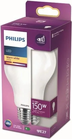 Philips 8718699764579 LED žiarovka 17,5W/150W 2452lm E27 2700K A67