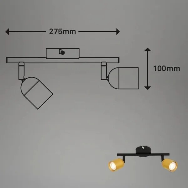 Briloner 2145-027 - Bodové svietidlo 2xGU10/9W/230V