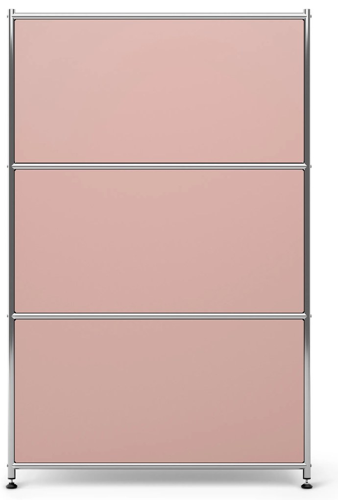 Kovová komoda »CN3« s 2 výklopnými priečinkami, staroružová