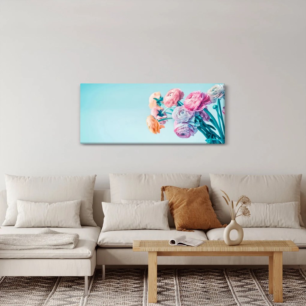 Obraz - Kvety vo váze (120x50 cm)
