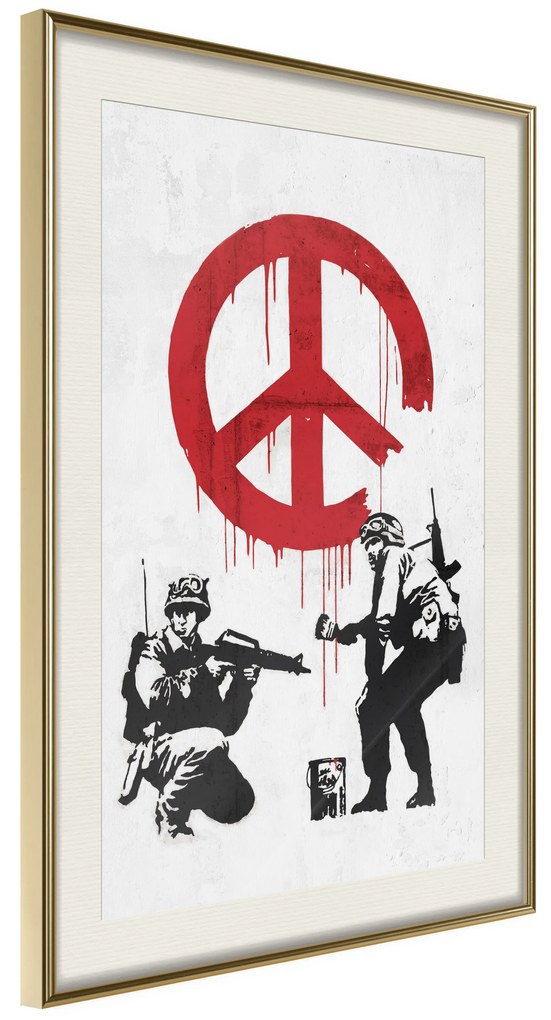 Artgeist Plagát - War and Peace [Poster] Veľkosť: 40x60, Verzia: Čierny rám s passe-partout