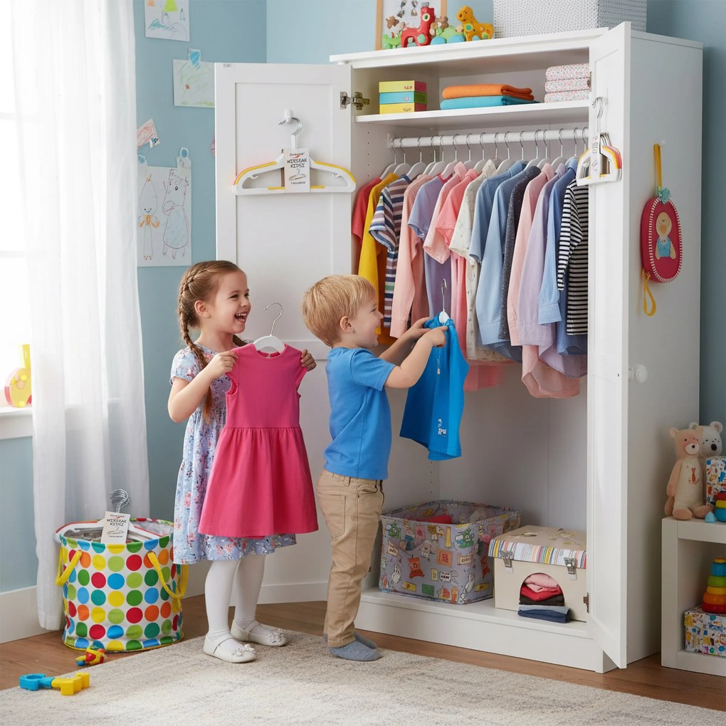 Sada 30 ks dětských ramínek KIDSI vícebarevná