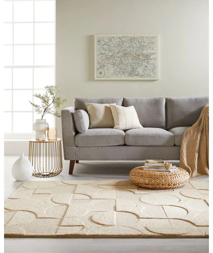 Flair Rugs, Kusový koberec Moderno Gigi Natural, 120x170, béžová, obývacia izba