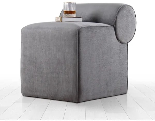 Taburet TIKI 47x45 cm sivý