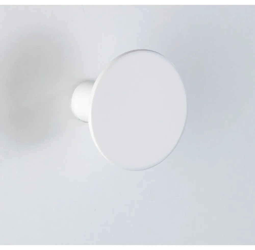Biely nástenný háčik Wenko Melle, ⌀ 5 cm