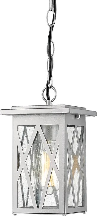 ACA DECOR Vonkajšie závesné retro svietidlo Lantern Nisa Silver IP44