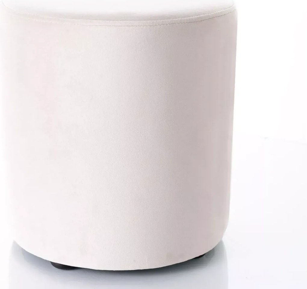 SI Doti C Sametový taburet svetlo béžová