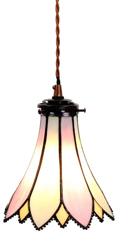 Závesná tiffany lampa PINK 15*115