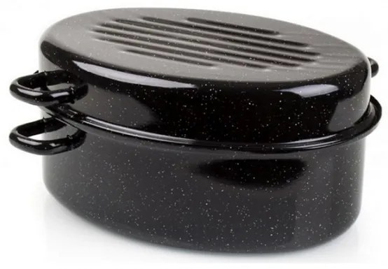 BELIS Sfinx smaltovaný oválny pekáč 42 cm dvojdielny