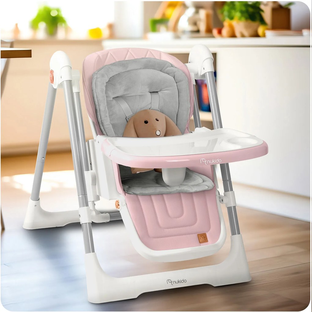 Detská stolička 3v1 Nukido Elite - ružová