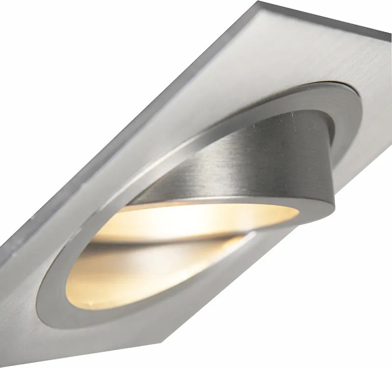 Inteligentné zapustené bodové svietidlo oceľové vrátane WiFi GU10 naklápacie - Lock 1